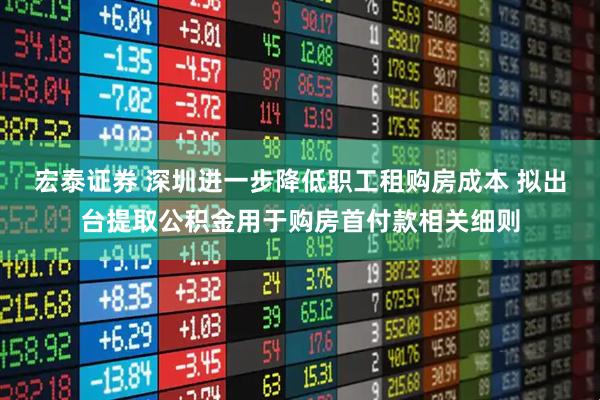 宏泰证券 深圳进一步降低职工租购房成本 拟出台提取公积金用于购房首付款相关细则
